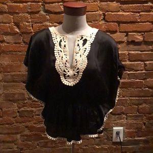 Black with white stitch shirt